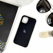 Чехол-накладка для iPhone 12 Mini (5.4") серия "Оригинал" №18, закр. низ, черный