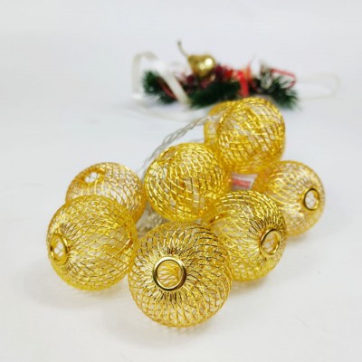Perfeo гирлянда светодиодная "Шар 1" 10LED, металл, 1.5м, 2хАА (PF_A4913)