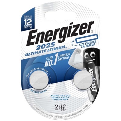 Energizer CR2025/2BL Ultimate Lithium (комплект 2 штуки - цена за 1 шт)