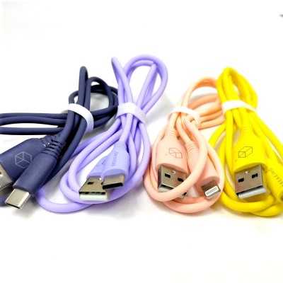 Breaking кабель Micro USB Silicone, 2.4A, длина 1м (21623), желтый