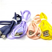 Breaking кабель Micro USB Silicone, 2.4A, длина 1м (21625), розовый
