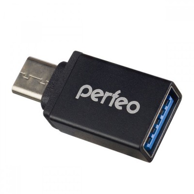 Perfeo adapter USB на Type-C c OTG, 3.0 (PF-VI-O009 Black), чёрный