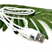 Breaking кабель Micro USB Silicone, 2.4A, длина 1м (21622), белый