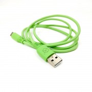 Breaking кабель Micro USB Silicone, 2.4A, длина 1м (21624), зеленый