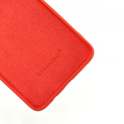 Чехол-накладка для Xiaomi Redmi Note 8, силиконовый Breaking Soft Touch с микрофиброй, красный