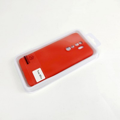 Чехол-накладка для Xiaomi Redmi Note 8 Pro, силиконовый Breaking Soft Touch с микрофиброй, красный