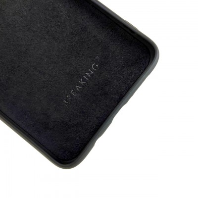 Чехол-накладка для Xiaomi Redmi 9A, силиконовый Breaking Soft Touch с микрофиброй, черный