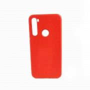 Чехол-накладка для Xiaomi Redmi Note 8, силиконовый Breaking Soft Touch с микрофиброй, красный