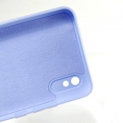 Чехол-накладка для Xiaomi Redmi 9A, силиконовый Breaking Soft Touch с микрофиброй, фиолетовый