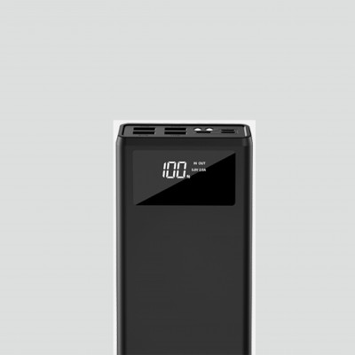 Внешний аккумулятор XO PR-124, 40000 mAh, 2A вх/вых, USBx4, дисплей, черный