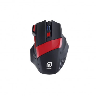 Perfeo мышь оптическая "GEAR", 7 кн, USB, GAME DESIGN, подсветка 6 цвет, черно-красный