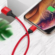 XO NB143 кабель Micro USB, 2.1А, 2 метра, матерчатая оплетка, красный