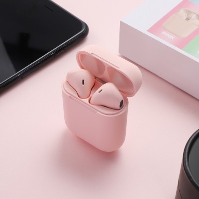 Гарнитура Bluetooth AIRS inPods 12 TWS V5.0 с анимацией, розовый