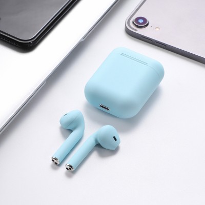 Гарнитура Bluetooth AIRS inPods 12 TWS V5.0 с анимацией, голубой