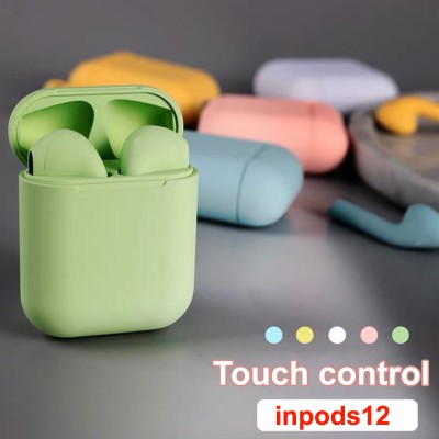 Гарнитура Bluetooth AIRS inPods 12 TWS V5.0 с анимацией, зеленый