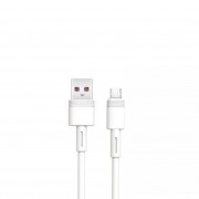 XO NB-Q166 кабель Micro USB, 5А, быстрый заряд, прорезиненная оплетка, белый