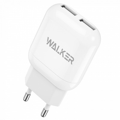 СЗУ Walker WH-33, 10.5W, 2 USB разъема (2.1A), белый