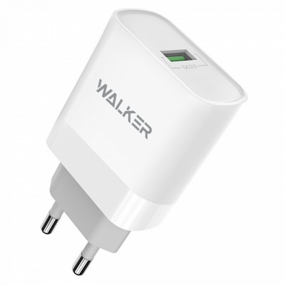 СЗУ Walker WH-35, USB, 15W, быстрый заряд QC 3.0, белый