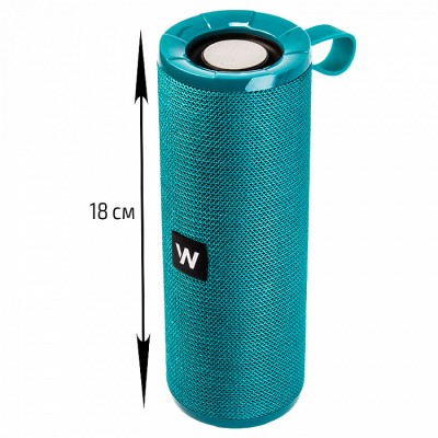 Колонка WALKER WSP-110, Bluetooth, 5Вт*2, бирюзовый