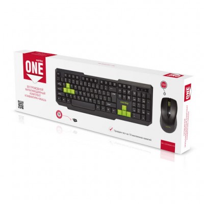 Мультимедийный комплект клавиатура+мышь Smartbuy ONE (SBC-230346AG-KN), черно-зеленый
