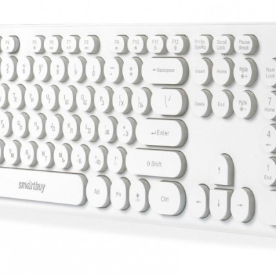 Клавиатура проводная с подсветкой Smartbuy ONE 328 USB белая (SBK-328U-W)