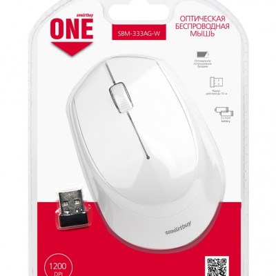 Мышь беспроводная Smartbuy ONE 333AG-W (SBM-333AG-W), белый