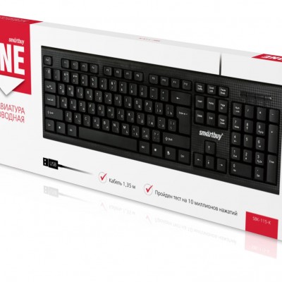 Клавиатура проводная Smartbuy ONE 115 (SBK-115-K), черный