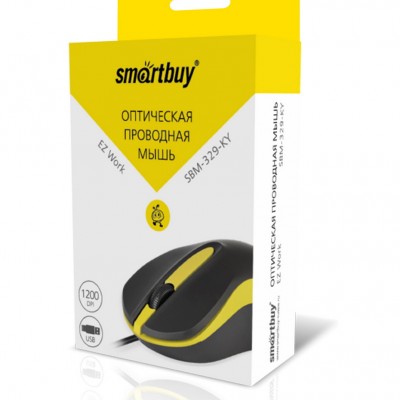 Мышь проводная Smartbuy ONE 329 (SBM-329-KY), черно-желтый