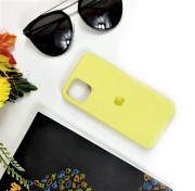 Чехол-накладка для iPhone 12 Mini (5.4") серия "Оригинал" №32, закр. низ, светло-желтый