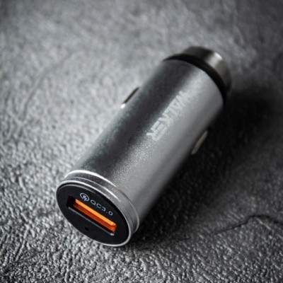 АЗУ WALKER WCR-23, 1 USB разъем (2,4 А) блочок, быстрый заряд QC3.0, (поврежд.упаковка) серебряный