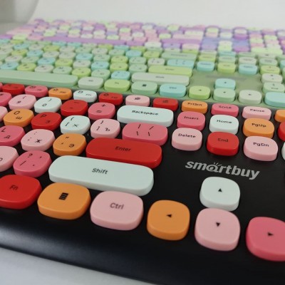 Комплект клавиатура+мышь мультимедийный Smartbuy 666395 (SBC-666395AG-K), черный
