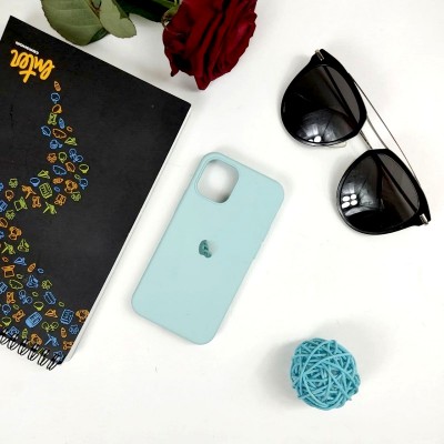 Чехол-накладка для iPhone 12 Mini (5.4") серия "Оригинал" №21, закр. низ, голубой океан
