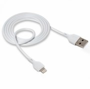 XO NB200 кабель для iPhone 5/6, 2.1А, прорезиненная оплетка, белый
