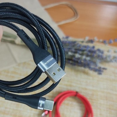 Breaking Кабель Tissue USB - Type-C, 3A, 60W, 1.2m. (21459), черный