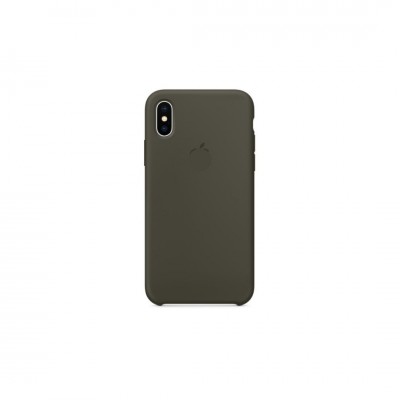 Чехол-накладка для iPhone XS Max серия "Оригинал" №34, темно-оливковый