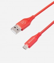 Breaking кабель Micro USB Silicone, 2.4A, длина 1м (21621), красный