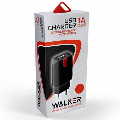 СЗУ Walker WH-11, USB 1A, черный