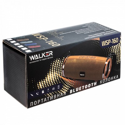 Колонка WALKER WSP-160, Bluetooth, 7Вт*2, синий