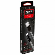 Кабель MICRO-USB Walker C720, с пружинами, черный