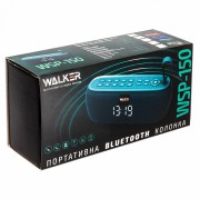Колонка WALKER WSP-150, Bluetooth, 5Вт*2, функция часов, красный