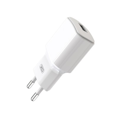 СЗУ XO L73, 2.4А, 12Вт, USBx1, блочок + кабель Lightning для iPhone 5/6/7, белый