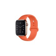 Ремешок для Apple Watch 42-44mm, силиконовый №13, оранжевый