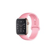 Ремешок для Apple Watch 42-44mm, силиконовый №06, светло-розовый