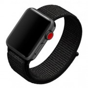 Ремешок для Apple Watch 38-40mm, нейлоновый на липучке, черный