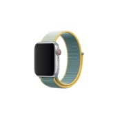 Ремешок для Apple Watch 38-40mm, нейлоновый на липучке, сосновый лес с желтой каймой