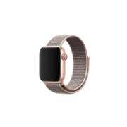 Ремешок для Apple Watch 38-40mm, нейлоновый на липучке, лавандовый с розовой каймой