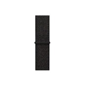 Ремешок для Apple Watch 42-44mm, нейлоновый на липучке, черный (букле)