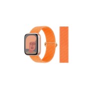 Ремешок для Apple Watch 42-44mm, нейлоновый на липучке, морковный