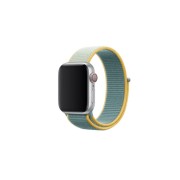 Ремешок для Apple Watch 42-44mm, нейлоновый на липучке, сосновый лес с желтой каймой