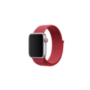Ремешок для Apple Watch 42-44mm, нейлоновый на липучке, китайский красный